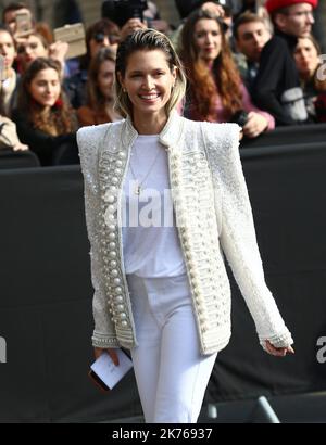 Helena Bordon Ankunft auf der Balmain Fashion Show während der Paris Fashion Week Women's Wear Spring Summer 2019, in Paris, Frankreich, am 28. September 2018 Stockfoto