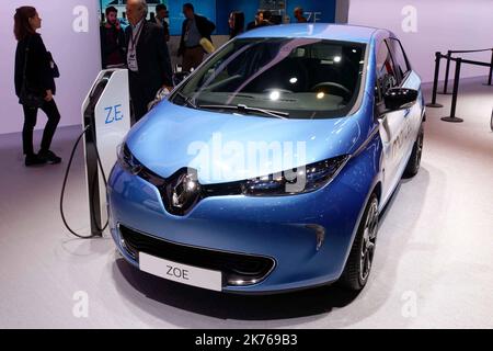 Renault Zoe - Paris, Frankreich, 2. 2018. oktober - der erste Pressetag des Pariser Automobilsalons. Stockfoto