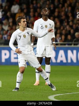 Griezmann während der Internationalen Freundschaftreise zwischen Frankreich und Island in Paris, Frankreich am 11. Oktober 2018. Stockfoto