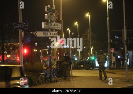 France Strasbourg Shooting: Mindestens zwei Tote auf dem Weihnachtsmarkt am 11 2018. Dezember Stockfoto