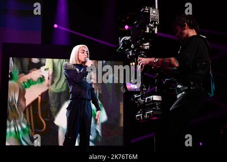 Bilal Hassani wird Frankreich beim Musikwettbewerb Eurovision in La Plaine Saint Denis, Frankreich, vertreten, Januar 25. 2019 Stockfoto