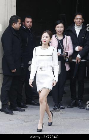 Jennie Kim nimmt an der Chanel Show im Rahmen der Paris Fashion Week Womenswear Herbst/Winter 2019/2020 in Paris, Frankreich, Teil. 05/03/2019 Stockfoto