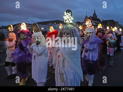Karneval in Basel, Schweiz am 10. März 2019. Stockfoto