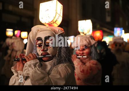 Karneval in Basel, Schweiz am 10. März 2019. Stockfoto