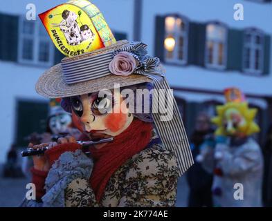 Karneval in Basel, Schweiz am 10. März 2019. Stockfoto