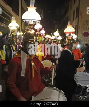 Karneval in Basel, Schweiz am 10. März 2019. Stockfoto