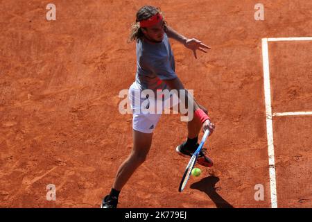 Stefanos Tsitsipas von Grece während des Rolex Monte-Carlo Masters 2019, ATP Masters 100 Tennisspiels am 17. April 2019 in Monaco Stockfoto