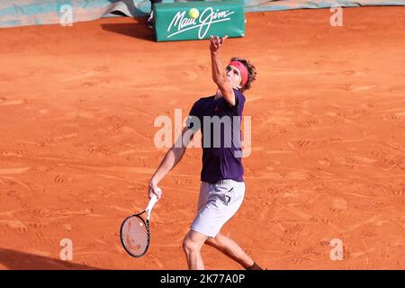 Alexander Zverev aus Deutschland beim Rolex Monte-Carlo Masters 2019, ATP Masters 100 Tennisspiel am 18. April 2019 in Monaco - Foto Laurent Lairys / MAXPPP Stockfoto