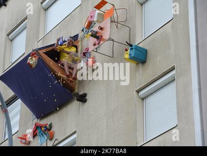 Die letzte Show der Firma Royal de Luxe Jean Luc Courcoult 'die Reise von Mr. Burgundy', Nantes. Stockfoto