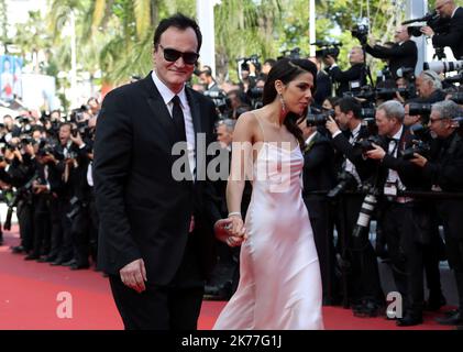 DER US-Regisseur Quentin Tarantino nahm an der Premiere von Once Upon a Time in Hollywood Teil, die während der Filmfestspiele von Cannes 72. in Cannes, Frankreich, stattfand. Stockfoto