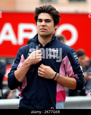 Lanze schlendern während des Paddock-Tages des Großen Preises von Monaco auf dem Circuit de Monaco. Monte Carlo. Stockfoto