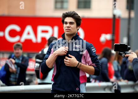 Lanze schlendern während des Paddock-Tages des Großen Preises von Monaco auf dem Circuit de Monaco. Monte Carlo. Stockfoto