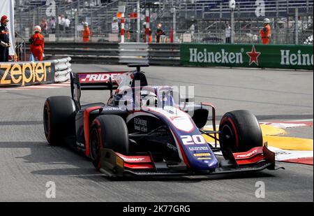 Giuliano Alesi - Trident während des Formel 2-Trainings auf dem Circuit de Monaco, Monaco. Stockfoto