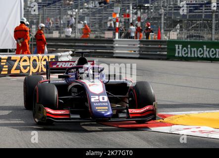 Giuliano Alesi - Dreizack Während des Formel-2-Trainings auf dem Circuit de Monaco, Monaco. Stockfoto