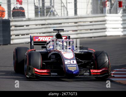 Giuliano Alesi - Trident während des Formel 2-Trainings auf dem Circuit de Monaco, Monaco. Stockfoto