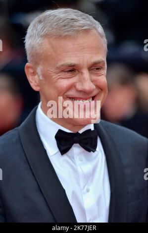 Schauspieler Christoph Waltz nimmt an der Vorführung von Sibyl während der jährlichen Filmfestspiele von Cannes am 24. Mai 72. 2019 in Cannes, Frankreich, Teil. Stockfoto