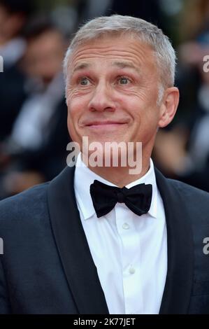 Schauspieler Christoph Waltz nimmt an der Vorführung von Sibyl während der jährlichen Filmfestspiele von Cannes am 24. Mai 72. 2019 in Cannes, Frankreich, Teil. Stockfoto