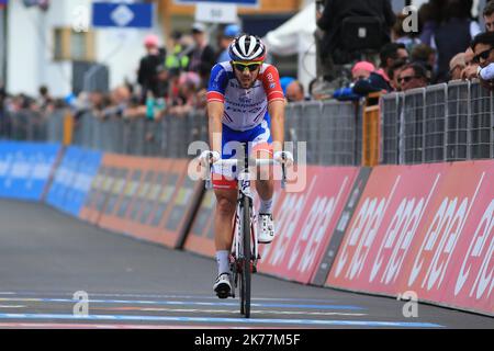 ©Pierre Teyssot/MAXPPP ; Giro d'Italia - Radtour durch Italien Etappe 19., Treviso - San Martino di Castrozza am 31/05/2019 in San Martino di Castrozza, Italien. Im Bild: Olivier Le GAC (FRA) GFC © Pierre Teyssot / Maxppp Stockfoto