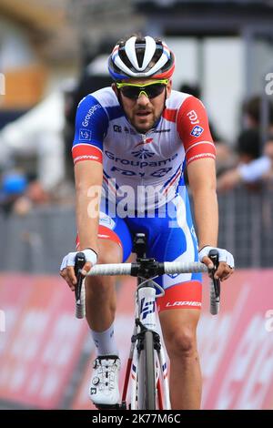 ©Pierre Teyssot/MAXPPP ; Giro d'Italia - Radtour durch Italien Etappe 19., Treviso - San Martino di Castrozza am 31/05/2019 in San Martino di Castrozza, Italien. Im Bild: Olivier Le GAC (FRA) GFC © Pierre Teyssot / Maxppp Stockfoto