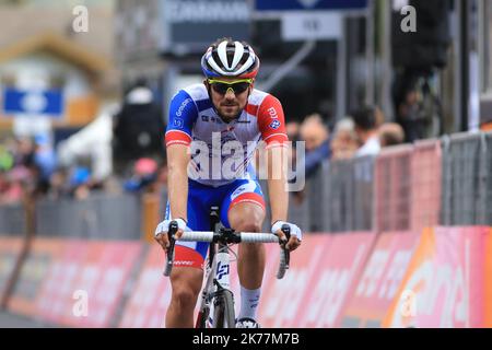 ©Pierre Teyssot/MAXPPP ; Giro d'Italia - Radtour durch Italien Etappe 19., Treviso - San Martino di Castrozza am 31/05/2019 in San Martino di Castrozza, Italien. Im Bild: Olivier Le GAC (FRA) GFC © Pierre Teyssot / Maxppp Stockfoto