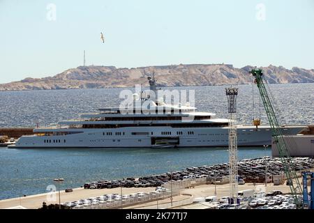 Die Eclipse Super Yacht im Besitz von Roman Abramovich Stockfoto