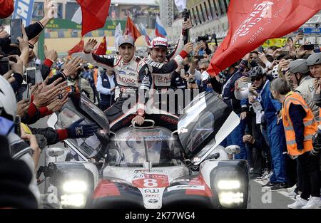 8 . Toyota Gazoo Racing . Japan Toyota TS05 – Hybrid . LMP1 . Sébastien Buemi . Schweiz . Kazuki Nakajima . Japan Fernando Alonso . Espagne 87. Ausgabe des 24-Stunden-Rennens von Le Mans am 16. Juni 2019 in Le Mans im Nordwesten Frankreichs. Stockfoto