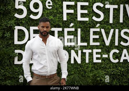 Ricky Whittle während des TV Festivals 59. in Monte Carlo, Monaco am 17. 2019. Juni. Stockfoto