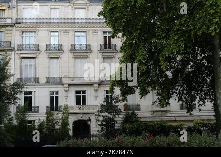 Jeffrey Epsteins Wohnung in Paris, am 13. August 2019 in Paris, Frankreich. Stockfoto