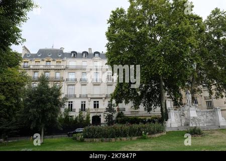 Jeffrey Epsteins Wohnung in Paris, am 13. August 2019 in Paris, Frankreich. Stockfoto