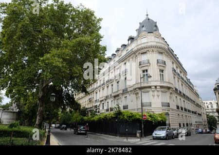 Jeffrey Epsteins Wohnung in Paris, am 13. August 2019 in Paris, Frankreich. Stockfoto