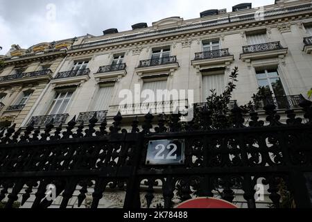 Jeffrey Epsteins Wohnung in Paris, am 13. August 2019 in Paris, Frankreich. Stockfoto