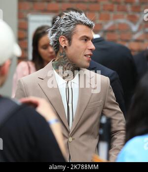 Fedez kommt zur Mailand Fashion Week Women SS 2020 Fendi Frühjahr/Sommer 2020 Show in Mailand, Italien am 19. September 2019. Stockfoto