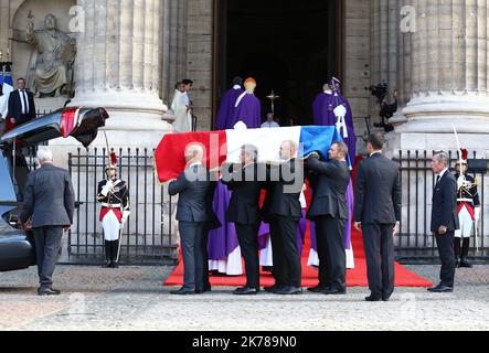 Militärische Würdigung des ehemaligen Präsidenten Jacques Chirac bei den Invaliden Stockfoto