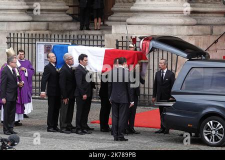 Chiracs Tod: Öffentliche Zeremonie, um dem ehemaligen französischen Präsidenten Respekt zu zollen, 30. September 2019 Stockfoto