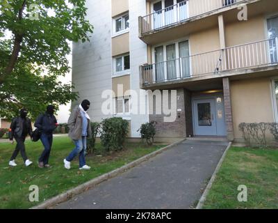 Gonesse, Frankreich, Oktober 3. 2019 - das Gebäude, in dem Mickael Harpon lebt, der 4 Polizisten im Polizeihauptquartier in Paris getötet hat. Stockfoto