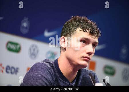 Benjamin Pavard von den französischen Fußballnationalmannschaften Stockfoto