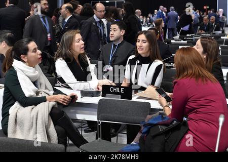 Carolina Schmidt, die beste chilienne de la COP 25, elle est Ministre de l'environnement au Chili. 2019 Rahmenübereinkommen der Vereinten Nationen über Klimaänderungen. COP25 SPANIEN 3. DEZEMBER 2019 Stockfoto