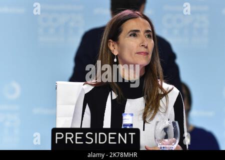 Carolina Schmidt, la présidente chilienne de la COP 25, elle est Ministre de l'environnement au Chili.. 2019 Rahmenübereinkommen der Vereinten Nationen über Klimaänderungen. COP25 SPANIEN 3. DEZEMBER 2019 Stockfoto