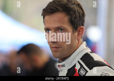 Sébastien Ogier während der Rallye Monte Carlo 2020 in St-Clement-sur-Durance am Freitag, den 24. Januar 2020. Stockfoto