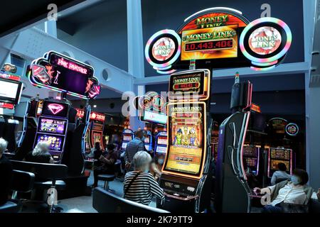 Definement Phase 2: Wiedereröffnung des Casinos von Aix en Provence, Frankreich Stockfoto