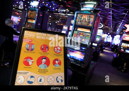 Definement Phase 2: Wiedereröffnung des Casinos von Aix en Provence, Frankreich Stockfoto