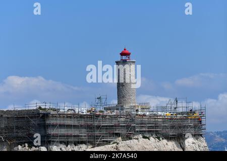 Die ChÃ¢teau d'If ist eine Festung (später ein Gefängnis) auf der Insel If, der kleinsten Insel des Frioul-Archipels, die im Mittelmeer etwa 1,5 Kilometer (7/8 Meilen) vor der Küste der Bucht von Marseille im Südosten Frankreichs liegt. Es ist berühmt dafür, dass es einer der Vertonungen von Alexandre Dumas' Abenteuerroman der Graf von Monte Cristo ist. 1. juli 2020 Stockfoto