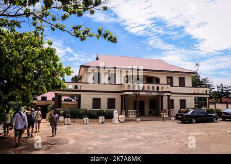 Kumasi, Ghana - 15. April 2022: Bild des Manhyia Palace Museums ist ein historisches Museum in Westafrika Stockfoto