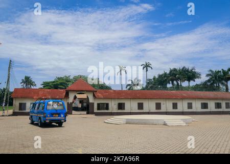 Kumasi, Ghana - 15. April 2022: Bild des Manhyia Palace Museums ist ein historisches Museum in Westafrika Stockfoto