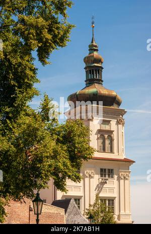 Ehemalige Jesuiten-Hochschule jetzt Kunstmuseum. Mittelböhmische Region der Tschechischen Republik, Kutná Hora, UNESCO-Weltkulturerbe mit mittelalterlicher Architektur. Stockfoto