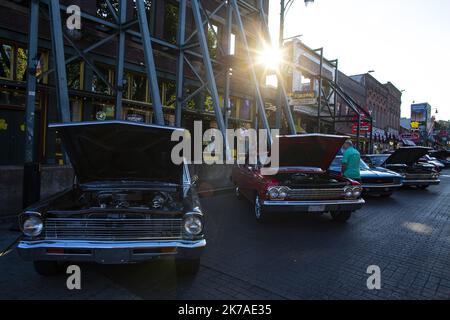 Autoshow auf der Beale Street in Memphis, Tennessee Stockfoto