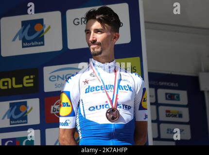 ©Laurent Lairys/MAXPPP - Julian Alaphilippe von Deceuninck - schnell - Schritt während der französischen Meisterschaft 2020, Men's Elite, am 23. August 2020 in Grand-Champion, Frankreich - Foto Laurent Lairys / MAXPPP Stockfoto