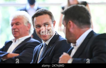 Â©PHOTOPQR/LE TELEGRAM/NICOLAS CREACH ; ; 10/08/2020 ; FOTO NICOLAS CREACH / LE TELEGRAMM. Rennes (35) Conseil de rÃ©gional ( Tour de France ) LE 10082020 PrÃ©sentation du Tour de France 2021 Ã Rennes on conseil de rÃ©gional. David Lappteren prÃ©Präsident de l'UCI - Präsentation der Tour de France 2021 in Rennes FRANKREICH AUGUST 28 2020 Stockfoto