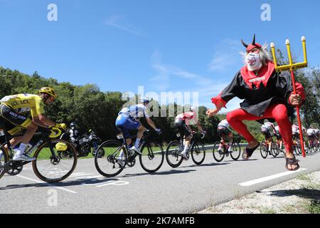 ©PHOTOPQR/LA PROVENCE/DUCLET Stéphane ; Sisteron ; 01/09/2020 ; Tour de France 2020. Etape Sisteron Orcieres. - Tour de France 2020, Etappe 4 / SISTERON > Orcières-MERLETTE Stockfoto