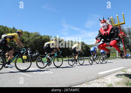 ©PHOTOPQR/LA PROVENCE/DUCLET Stéphane ; Sisteron ; 01/09/2020 ; Tour de France 2020. Etape Sisteron Orcieres. - Tour de France 2020, Etappe 4 / SISTERON > Orcières-MERLETTE Stockfoto